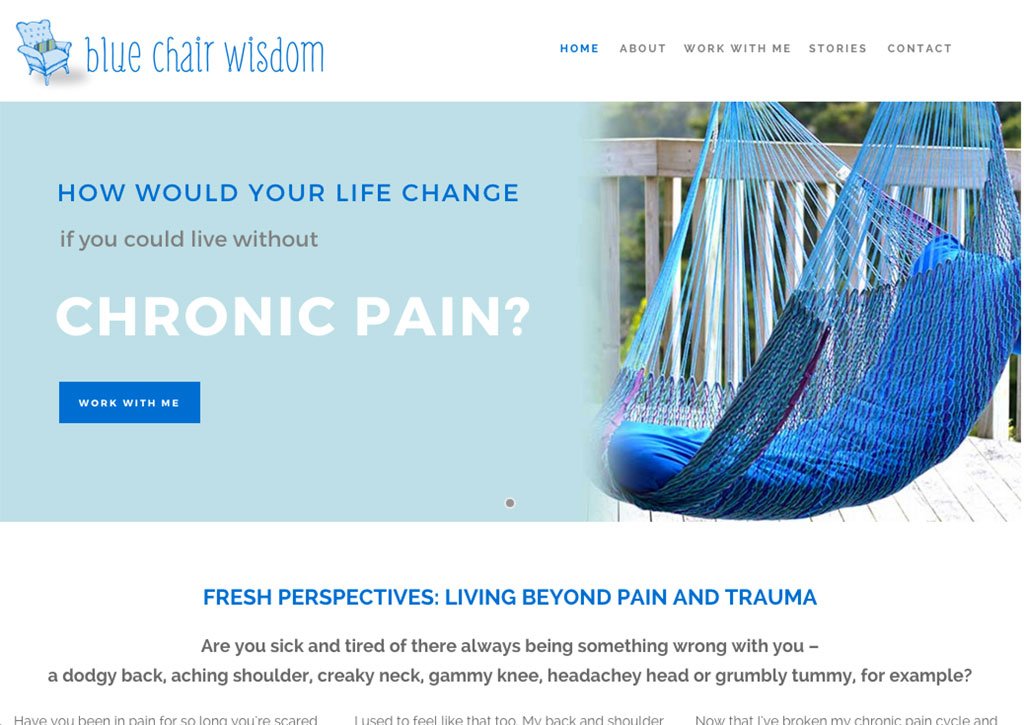 Blue Chair Wisdom | Life coach dealing with chronic pain and trauma